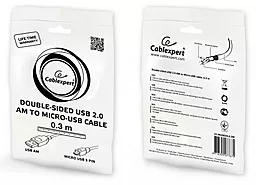 Кабель USB Cablexpert 0.3M micro USB Cable Black (CC-mUSB2D-0.3M) - миниатюра 2
