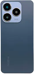 Задняя крышка корпуса Realme C63 со стеклом камеры Leather Blue - фото Задняя крышка корпуса Realme C63 со стеклом камеры Leather Blue