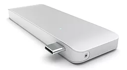 Мультипортовий Type-C хаб Satechi USB-C -> Card Reader/2xUSB3.0 Silver (ST-TCUPS) - мініатюра 2