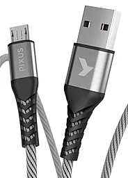 USB Кабель Pixus Flex micro USB Cable Gray (4897058531145)