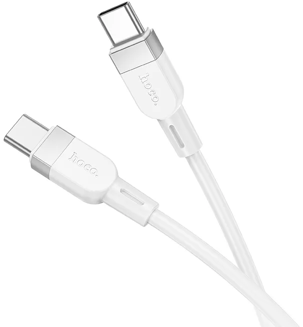 Кабель Hoco X109 USB Type-C - Type-C 60w 3a 1м PD cableWhite - фото 2