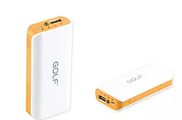 Повербанк GOLF GF-802 5200mah White/Orange - фото Повербанк GOLF GF-802 5200mah White/Orange