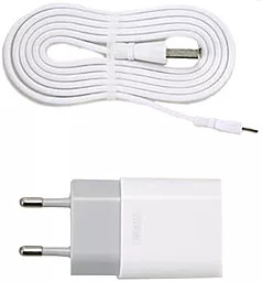 Мережевий зарядний пристрій Remax RP-U14 2.4a home charger + USB-C cable White (RP-U14TYPE-C-WHITE)