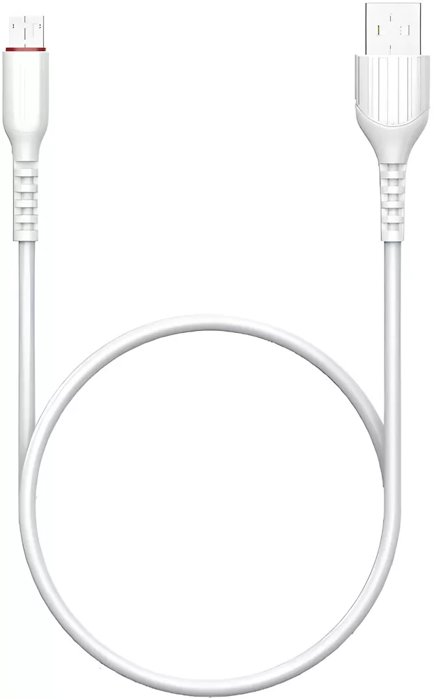 Кабель Jellico MT-10 USB-A - micro USB 15w 3a 1м cable White - фото 2