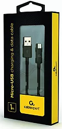 Кабель Cablexpert USB-A - micro USB 10.5w 1м cable Black (CC-USB2P-AMmBM-1M) - мініатюра 2 Кабель Cablexpert USB-A - micro USB 10.5w 1м cable Black (CC-USB2P-AMmBM-1M) - мініатюра 2