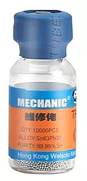 BGA шарики Mechanic 0.65 мм 10000 шт (SN-63%, PB-37%) в стеклянной емкости - фото BGA шарики Mechanic 0.65 мм 10000 шт (SN-63%, PB-37%) в стеклянной емкости