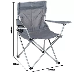 Кресло раскладное Bo-Camp Foldable Compact Grey (1267192) - миниатюра 5