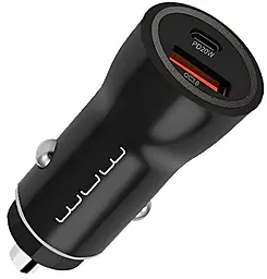 Автомобильное зарядное устройство WUW C179 20w PD USB-C/USB-A ports car charger black - фото Автомобильное зарядное устройство WUW C179 20w PD USB-C/USB-A ports car charger black