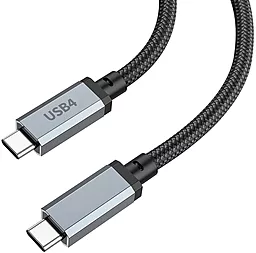 Кабель USB PD Hoco US05 USB 4.0 100W 8K 60Hz 20Gbps 2M USB Type-C - Type-C Cable Black