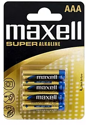 Батарейки Maxell AAA (LR03) SUPER BL 4шт (M-790336.04.EU) - фото Батарейки Maxell AAA (LR03) SUPER BL 4шт (M-790336.04.EU)