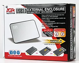 Кишеня для HDD AgeStar 3UB 2A8 Black - мініатюра 4 Кишеня для HDD AgeStar 3UB 2A8 Black - мініатюра 4