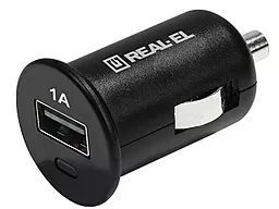 Автомобильное зарядное устройство REAL-EL Car Charger 1 USB 1A Black (CA-11)