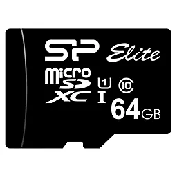 Карта пам'яті Silicon Power microSDXC 64GB Elite Class 10 UHS-I U1 + SD-адаптер (SP064GBSTXBU1V10) - мініатюра 2