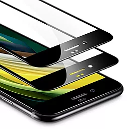 Захисне скло ESR Screen Shield 3D Apple iPhone iPhone SE 2020, iPhone 8, iPhone 7, iPhone 6, iPhone 6s (2шт) Black (3C03200330101) - мініатюра 2