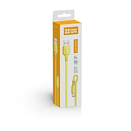 Кабель USB ColorWay USB to Lightning 2.4А Yellow (CW-CBUL043-Y) - миниатюра 7