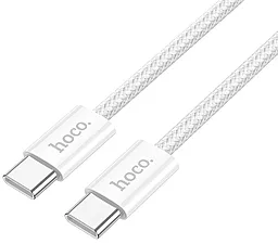 Кабель Hoco X104 Source USB Type-C - Type-C 60w 3a 1м PD cable White - мініатюра 3