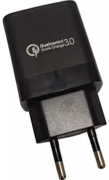 Мережевий зарядний пристрій з швидкою зарядкою Atcom CX-18 18w QC3.0 home charger black (20303)