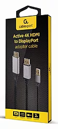 Відеокабель Cablexpert HDMI - DisplayPort v1.2 4k 60hz 2m black (A-HDMIM-DPM-01) - мініатюра 4