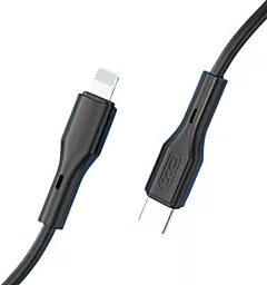 Кабель XO NB-Q231A Rock Series USB Type-C - Lightning 27w 3a 1м PD сable Black - фото Кабель XO NB-Q231A Rock Series USB Type-C - Lightning 27w 3a 1м PD сable Black