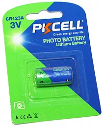 Батарейки PKCELL CR123A BLISTER CARD 1шт