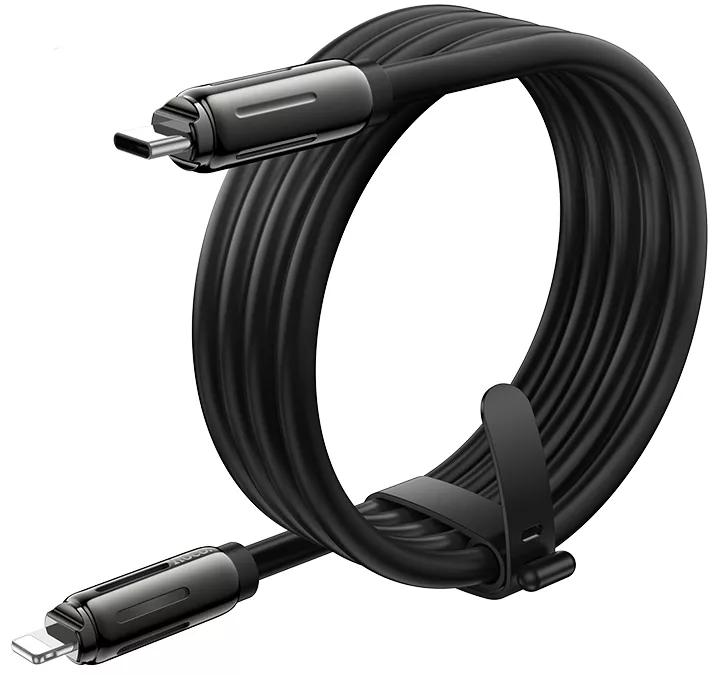 Кабель Hoco U136 Prize USB Type-C - Lightning 27w 3a 1.2м PD сable Black - фото 4