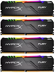 Оперативная память Kingston HyperX Fury DDR4 4x32GB 3200 MHz (HX432C16FB3AK4/128) Black