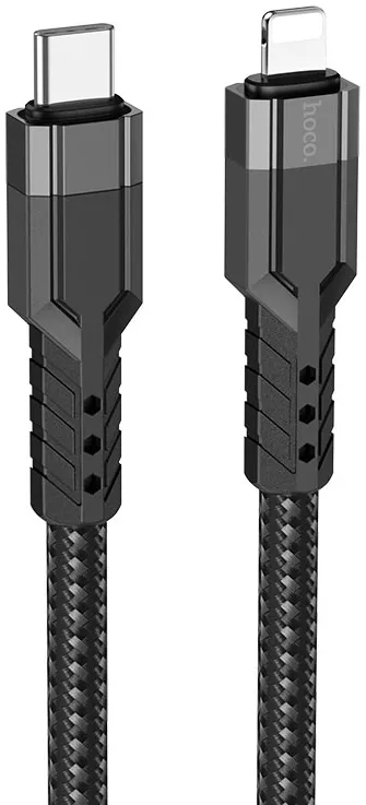 Кабель Hoco U110 USB Type-C - Lightning 20w 3a 1.2м PD сable Black - фото 1