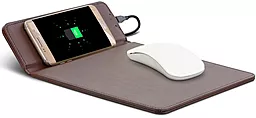 Килимок Promate AURAPAD-2 Wireless Charger Mouse Pad Brown - фото Килимок Promate AURAPAD-2 Wireless Charger Mouse Pad Brown