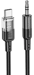 Аудио кабель Hoco UPA27 AUX mini Jack 3.5 мм - USB Type-C M/M cable 1.2 м black - фото Аудио кабель Hoco UPA27 AUX mini Jack 3.5 мм - USB Type-C M/M cable 1.2 м black