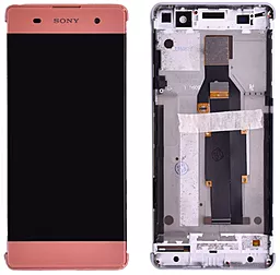 Дисплей Sony Xperia XA (F3111, F3112, F3113, F3115, F3116) с тачскрином и рамкой, Pink