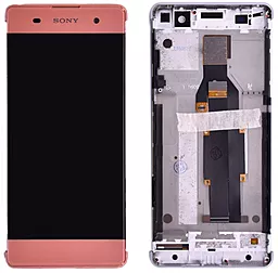 Дисплей Sony Xperia XA (F3111, F3112, F3113, F3115, F3116) с тачскрином и рамкой, Pink - фото Дисплей Sony Xperia XA (F3111, F3112, F3113, F3115, F3116) с тачскрином и рамкой, Pink