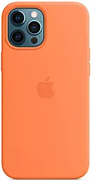 Чохол Apple Silicone Case Full with MagSafe and SplashScreen для Apple для iPhone 12  / iPhone 12 Pro Kumquat