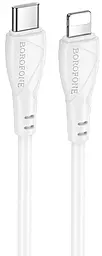 Кабель Borofone BX121 USB Type-C - Lightning 27w 3a 1м PD cable White - фото Кабель Borofone BX121 USB Type-C - Lightning 27w 3a 1м PD cable White