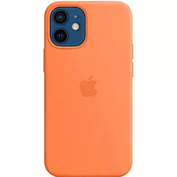 Чохол Apple Silicone Case Full with MagSafe and SplashScreen для Apple iPhone 12  Mini Kumquat