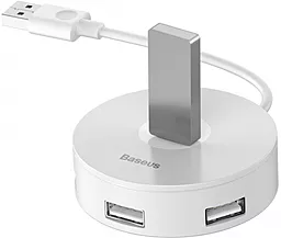 USB хаб Baseus Round Box USB3.0/USB3.0x1 + USB2.0x3 Hub White (CAHUB-F02) - миниатюра 3