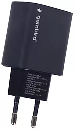 Сетевое зарядное устройство Gembird 18w PD USB-C/USB-A ports charger black (TA-UQC3-03) - фото Сетевое зарядное устройство Gembird 18w PD USB-C/USB-A ports charger black (TA-UQC3-03)