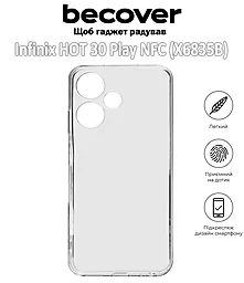 Чехол BeCover для Infinix HOT 30 Play NFC (X6835B) Transparancy (709619) - миниатюра 2