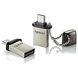 Флешка Apacer 16GB AH175 USB 2.0 OTG (AP16GAH175B-1) - фото Флешка Apacer 16GB AH175 USB 2.0 OTG (AP16GAH175B-1)