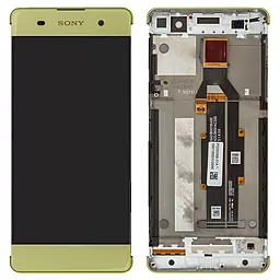 Дисплей Sony Xperia XA (F3111, F3112, F3113, F3115, F3116) с тачскрином и рамкой, оригинал, Gold - фото Дисплей Sony Xperia XA (F3111, F3112, F3113, F3115, F3116) с тачскрином и рамкой, оригинал, Gold