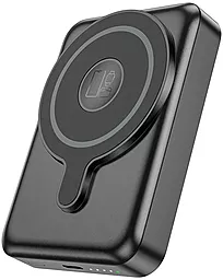 Беспроводной (магнитный) повербанк Hoco Q11 Expressar 10000 mAh 3-in-1 MagSafe 20W Black - фото Беспроводной (магнитный) повербанк Hoco Q11 Expressar 10000 mAh 3-in-1 MagSafe 20W Black