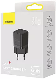 Мережевий зарядний пристрій Baseus GaN3 PD Fast Charger SCP 30W Black (CCGN010101) - мініатюра 5