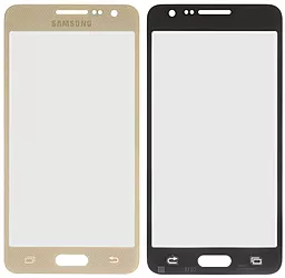 Корпусное стекло дисплея Samsung Galaxy A3 A300F, A300FU, A300H 2015 Gold - фото Корпусное стекло дисплея Samsung Galaxy A3 A300F, A300FU, A300H 2015 Gold