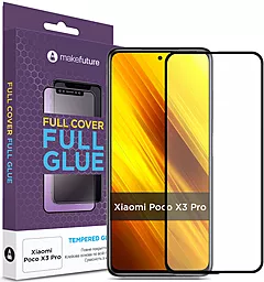 Защитное стекло MAKE Full Cover Full Glue Xiaomi Poco X3 Pro Black (MGFXPX3P)