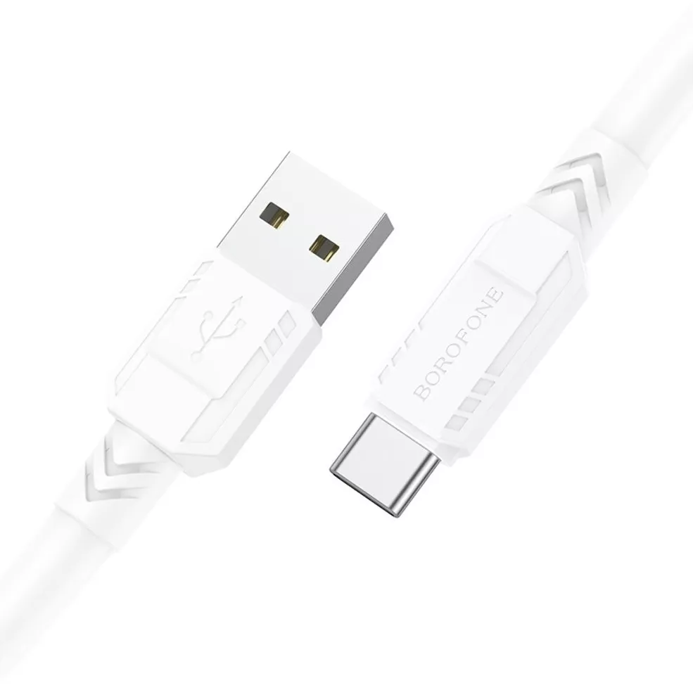 Кабель Borofone BX81 Goodway USB-A - Type-C 15w 3a 1м cable White - фото 2