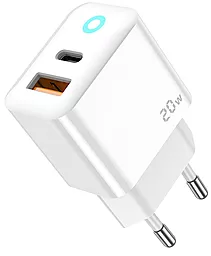 Сетевое зарядное устройство Jellico EU11 20w PD USB-C/USB-A ports charger white - фото Сетевое зарядное устройство Jellico EU11 20w PD USB-C/USB-A ports charger white