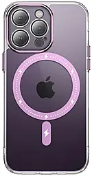 Чехол Epik TPU+PC Colorful with MagSafe для Apple iPhone 13 Pro Pink - фото Чехол Epik TPU+PC Colorful with MagSafe для Apple iPhone 13 Pro Pink