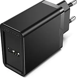 Мережевий зарядний пристрій Vention 2.4a home charger black (FAAB0-EU)
