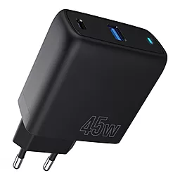 Мережевий зарядний пристрій Proove 45w PD USB-C/USB-А ports fast charger black (WCSP45110001)