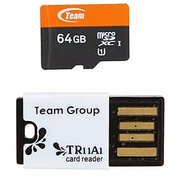 Карта пам'яті Team microSDXC 64GB Class 10 UHS-I U1 (TUSDX64GUHS29)
