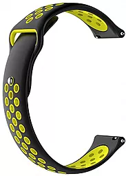 Сменный ремешок для фитнес трекера Amazfit Bip Smartwatch 20мм двуцветный Black/Yellow (AMZBPSILNIKE-BY) - миниатюра 3